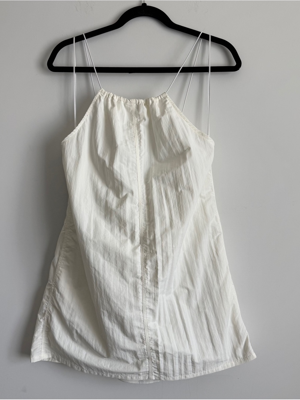 Zara White Spaghetti-Strap Mini Dress